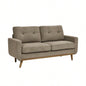 67. Wide Mid - Modern Upholstered Tufted Loveseat Sofa With Wooden