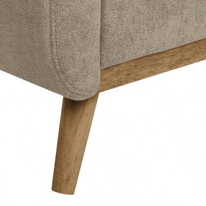 67. Wide Mid - Modern Upholstered Tufted Loveseat Sofa With Wooden