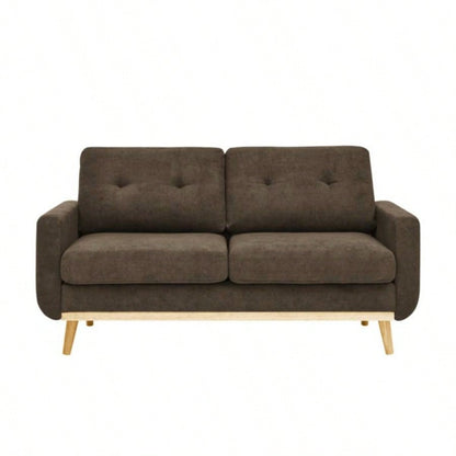 67. Wide Mid - Modern Upholstered Tufted Loveseat Sofa With Wooden