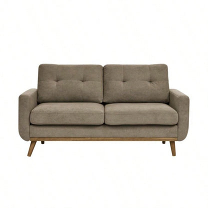 67. Wide Mid - Modern Upholstered Tufted Loveseat Sofa With Wooden
