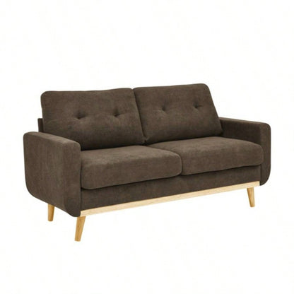 67. Wide Mid - Modern Upholstered Tufted Loveseat Sofa With Wooden