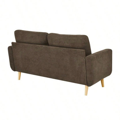 67. Wide Mid - Modern Upholstered Tufted Loveseat Sofa With Wooden