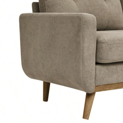 67. Wide Mid - Modern Upholstered Tufted Loveseat Sofa With Wooden