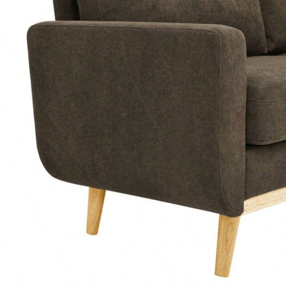 67. Wide Mid - Modern Upholstered Tufted Loveseat Sofa With Wooden