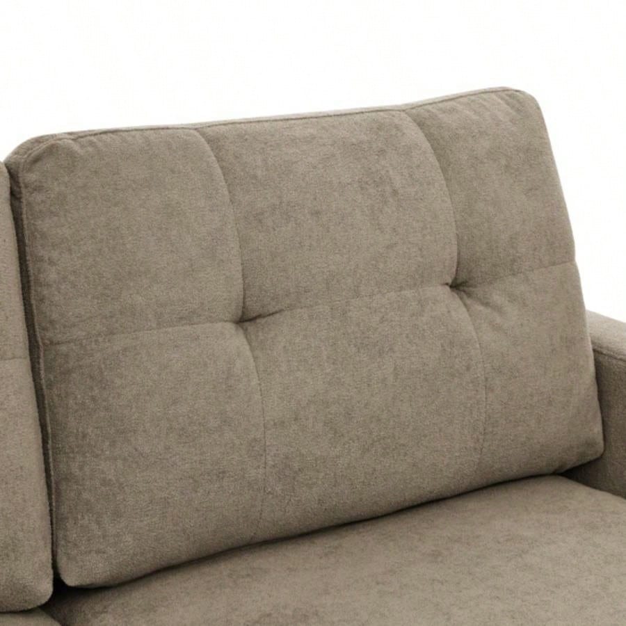 67. Wide Mid - Modern Upholstered Tufted Loveseat Sofa With Wooden