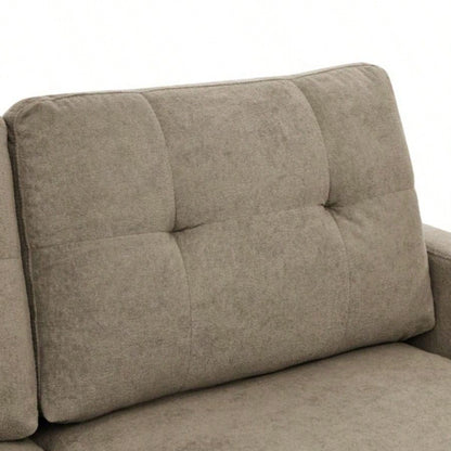 67. Wide Mid - Modern Upholstered Tufted Loveseat Sofa With Wooden