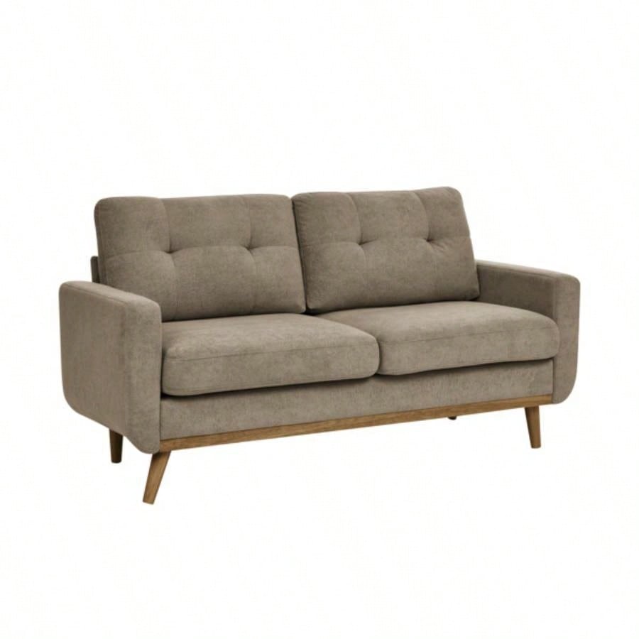 67. Wide Mid - Modern Upholstered Tufted Loveseat Sofa With Wooden