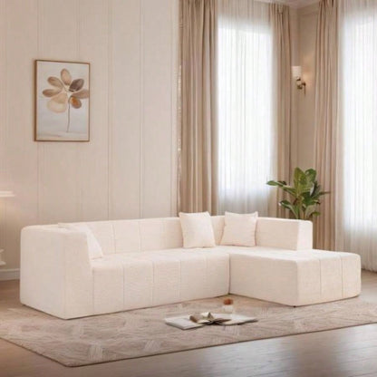 105.5 Modular L - Shaped Sectional Floor Couch, Deep Tufted Comfy Sofa set with Chaise Living Room
