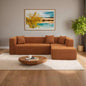 105.5 Modular L - Shaped Sectional Floor Couch, Deep Tufted Comfy Sofa set with Chaise Living Room