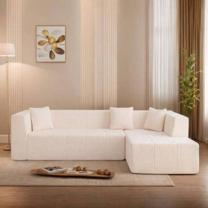 105.5 Modular L - Shaped Sectional Floor Couch, Deep Tufted Comfy Sofa set with Chaise Living Room