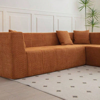 105.5 Modular L - Shaped Sectional Floor Couch, Deep Tufted Comfy Sofa set with Chaise Living Room