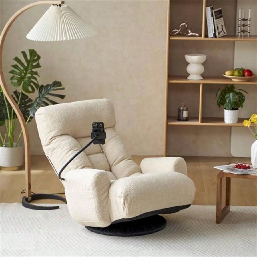 Adjustable and waist, game chair, lounge chair in living room, 360 degree rotatable sofa chair, Rotatable Leisure Chair deck chair