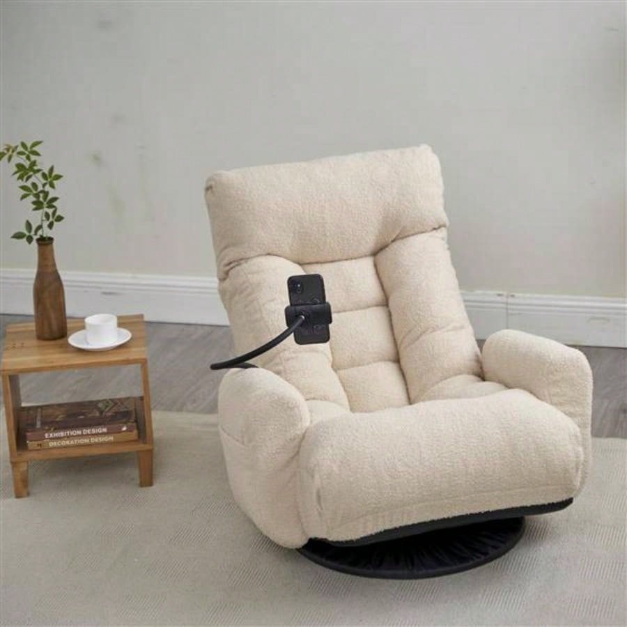 Adjustable and waist, game chair, lounge chair in living room, 360 degree rotatable sofa chair, Rotatable Leisure Chair deck chair
