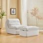 Modern Compressed Lounge Chair with Ottoman, Cozy Corduroy Recliner Small Spaces, Living Room, or Bedroom