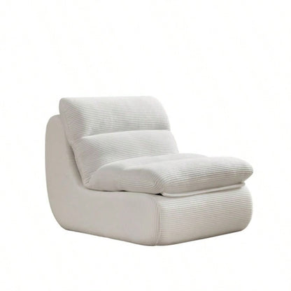 Modern Compressed Lounge Chair with Ottoman, Cozy Corduroy Recliner Small Spaces, Living Room, or Bedroom