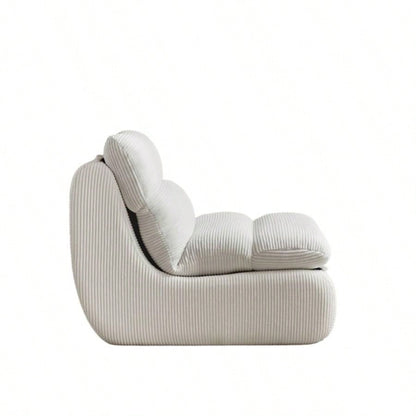 Modern Compressed Lounge Chair with Ottoman, Cozy Corduroy Recliner Small Spaces, Living Room, or Bedroom