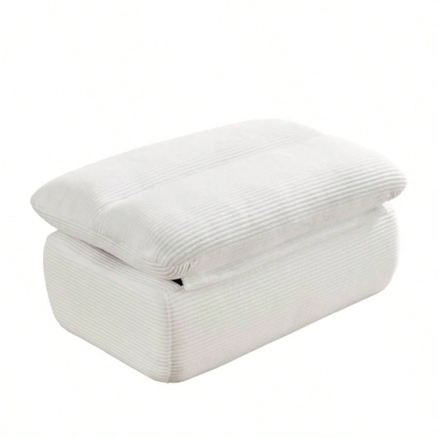 Modern Compressed Lounge Chair with Ottoman, Cozy Corduroy Recliner Small Spaces, Living Room, or Bedroom