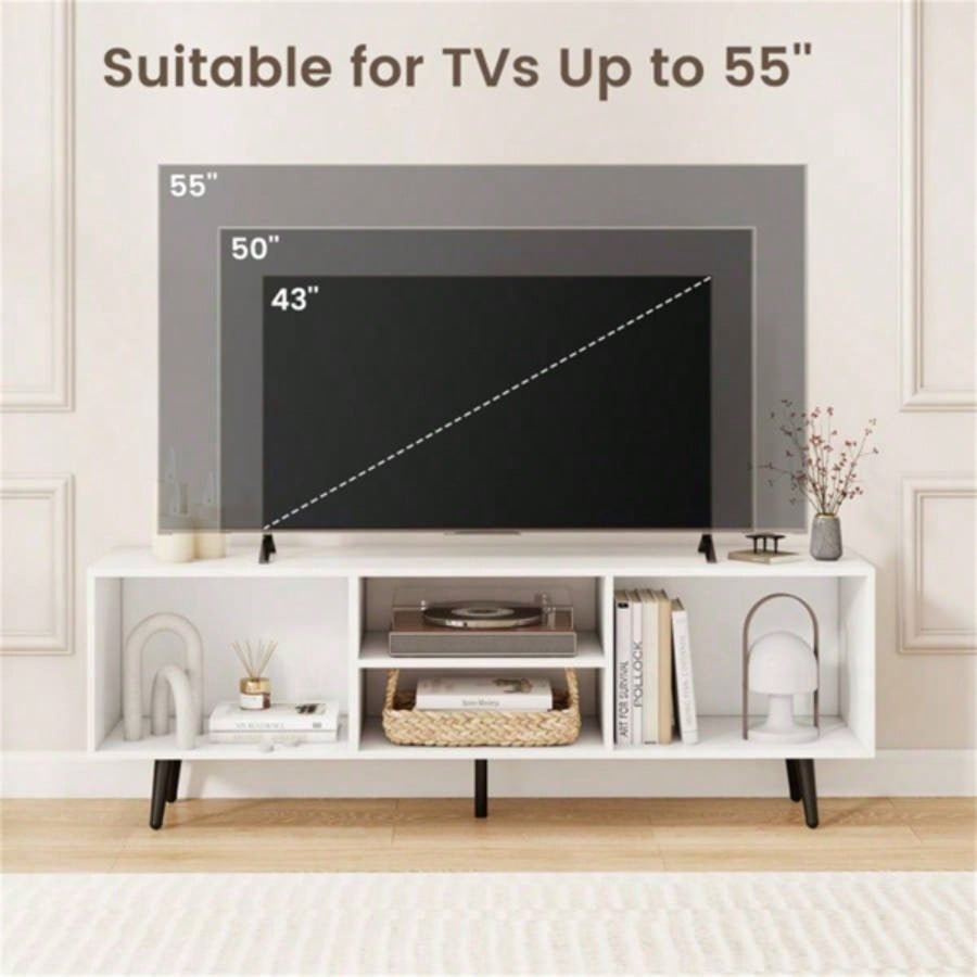 47.5 Inches TV Stand - White