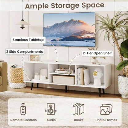 47.5 Inches TV Stand - White