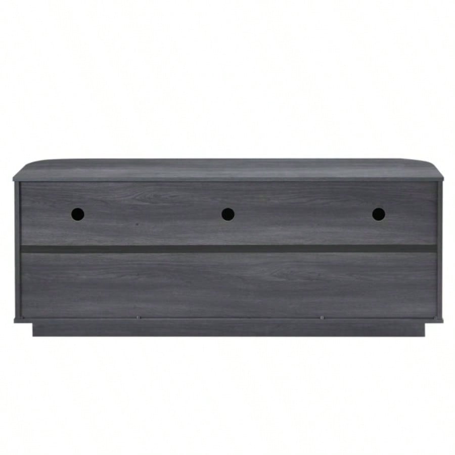 64 - Inch Wavy TV Cabinet, Round Sideboard, Wooden Vertical Stripe Storage Cabinet, Aluminum Door Framed Tempered Glass Cabinet Living Room/Bedroom/Entryway. Black, 6439; 39; 1539; 39; Dx 2439; 39; H.