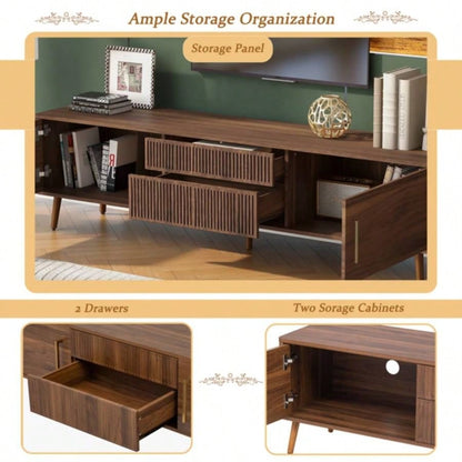 Mid TV Stand with 2 Drawers, Media Console Table TVs up to 8039; 39; Entertainment Center with Storage Living room, Bedroom, Home Theatre