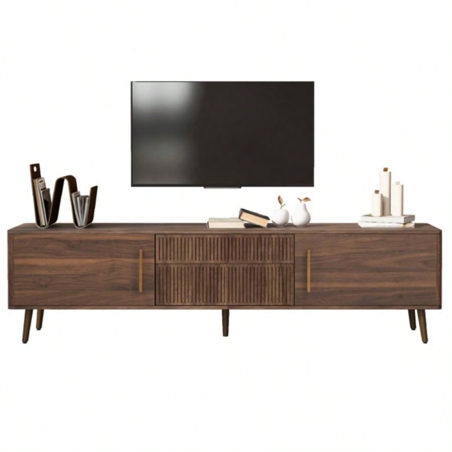 Mid TV Stand with 2 Drawers, Media Console Table TVs up to 8039; 39; Entertainment Center with Storage Living room, Bedroom, Home Theatre