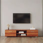 Walnut TV Stand 70 Inch TV Stands, Media Console Entertainment Center Television Table, 2 Storage Cabinet with Open Shelves Living Room Bedroom