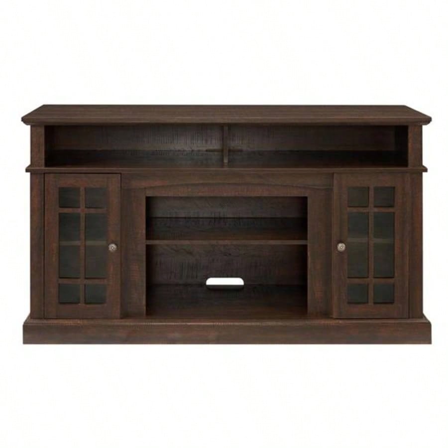 Classic TV Media Stand Modern Entertainment Console TV Up to 65 with Open and Closed Storage Space, Espresso, 58.2515.75D*32H