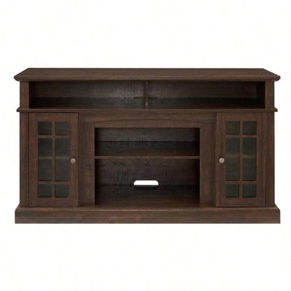 Classic TV Media Stand Modern Entertainment Console TV Up to 65 with Open and Closed Storage Space, Espresso, 58.2515.75D*32H