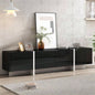 White Black Contemporary Rectangle Design TV Stand, Unique Style TV Console Table TVs Up to 8039; 39; Modern TV Cabinet with High Gloss Surface Living Room.