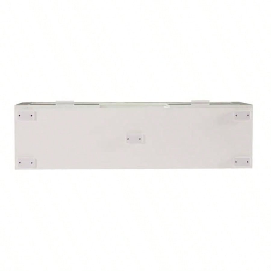 White morden TV Stand with LED Lights, high glossy front TV Cabinet, can be assembled in Lounge Room, Living Room or Bedroom, color: WHITE