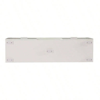 White morden TV Stand with LED Lights, high glossy front TV Cabinet, can be assembled in Lounge Room, Living Room or Bedroom, color: WHITE