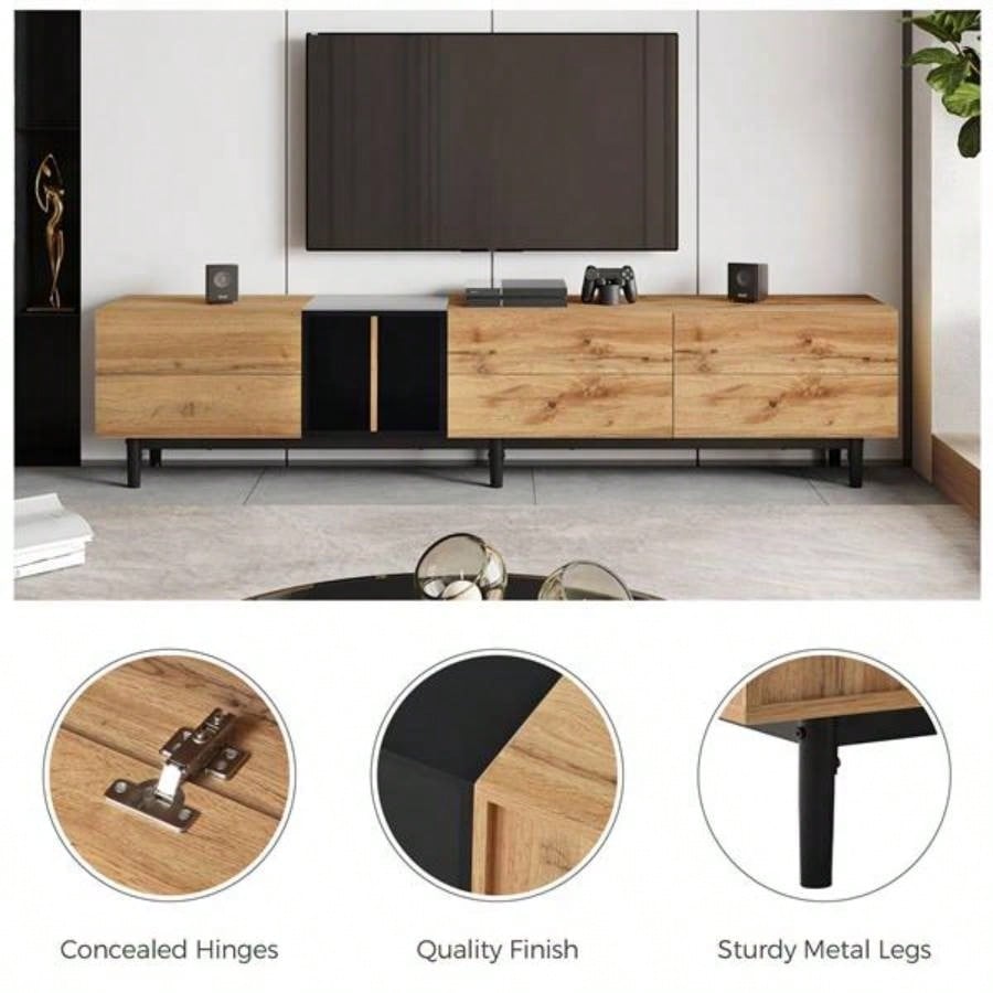 Modern TV Stand 8039; 39; TV with 3 Doors, Media Console Table, Entertainment Center with Large Storage Cabinet Living Room, Bedroom