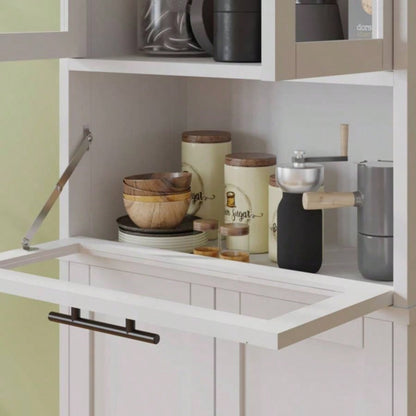 5 doors 5 layers density board spray paint 60*30*170cm display cabinet white N001