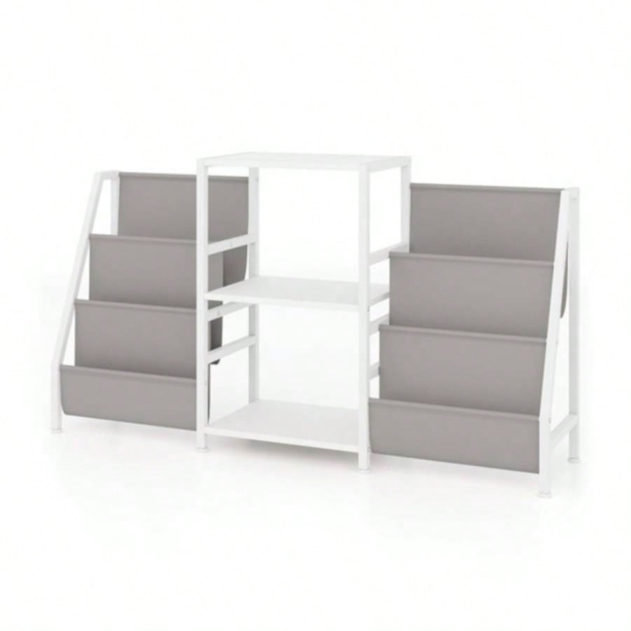 White Record Player Stand with 3 Shelves