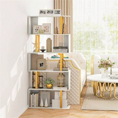 5 - Tier S - shaped Shelves/Geometric Bookcase