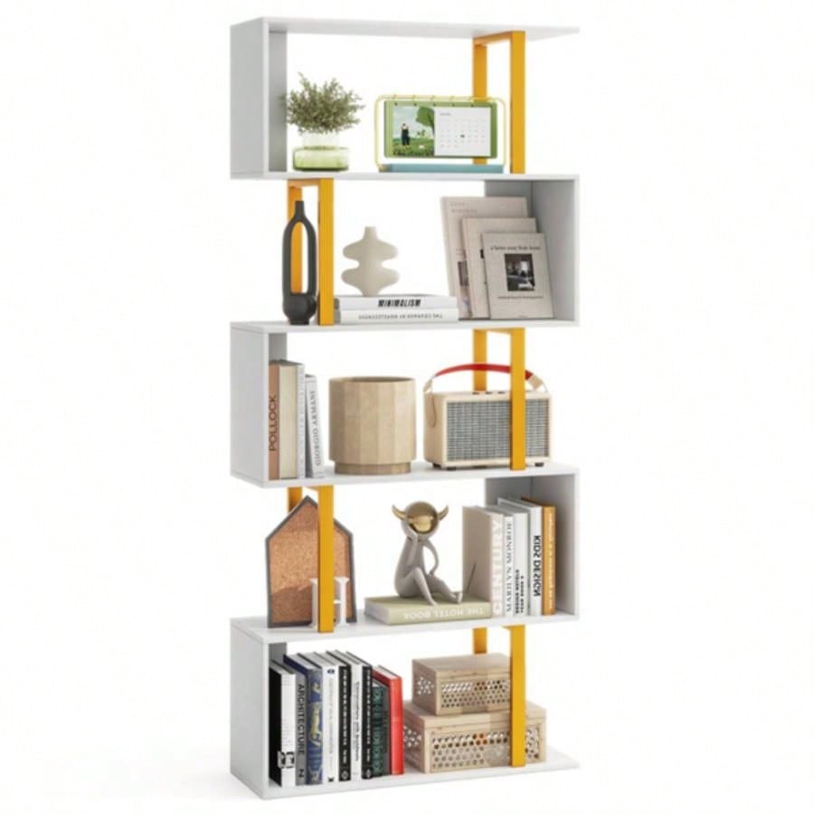5 - Tier S - shaped Shelves/Geometric Bookcase