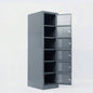 Metal garage storage cabinet, six separate storage compartments - 70.98 - inch steel lock cabinet, suitable garages and warehouses gray