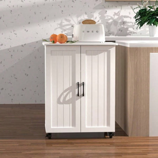 White storage cabinet, large - capacity storage, sturdy and durable, to enhance taste of home, to meet diverse needs of living room, bedroom, kitchen, home must - have single product.