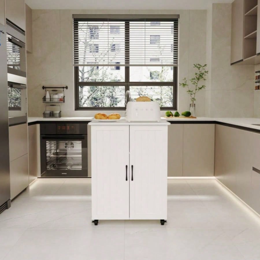 White storage cabinet, large - capacity storage, sturdy and durable, to enhance taste of home, to meet diverse needs of living room, bedroom, kitchen, home must - have single product.