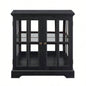 LED Curio Display Cabinet, Antique Display Cabinet with Adjustable Shelves, Retro Design Quality Showcase with Lattice Doors Elegant Bookcase and Storage Cabinet Home Decor and Organization BLK