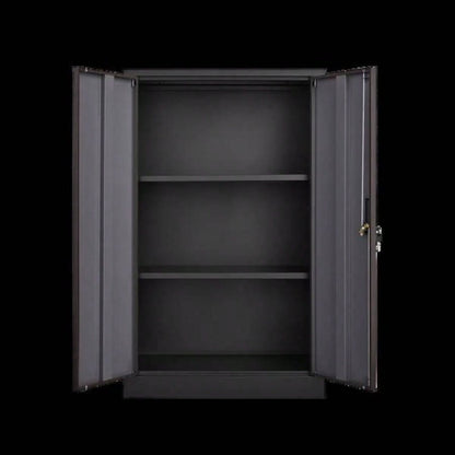 Metal Storage Cabinet with Locking Doors and Adjustable Shelf, Folding Filing Storage Cabinet, Folding Storage Locker Cabinet Home Office, School, Garage, Black