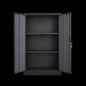 Metal Storage Cabinet with Locking Doors and Adjustable Shelf, Folding Filing Storage Cabinet, Folding Storage Locker Cabinet Home Office, School, Garage, Black