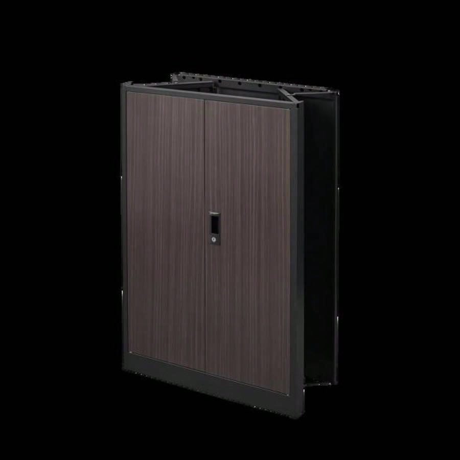 Metal Storage Cabinet with Locking Doors and Adjustable Shelf, Folding Filing Storage Cabinet, Folding Storage Locker Cabinet Home Office, School, Garage, Black