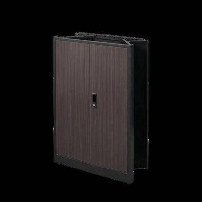 Metal Storage Cabinet with Locking Doors and Adjustable Shelf, Folding Filing Storage Cabinet, Folding Storage Locker Cabinet Home Office, School, Garage, Black