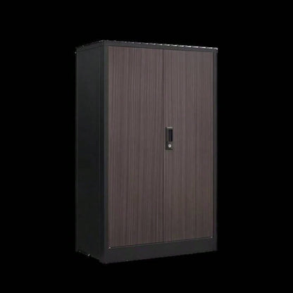 Metal Storage Cabinet with Locking Doors and Adjustable Shelf, Folding Filing Storage Cabinet, Folding Storage Locker Cabinet Home Office, School, Garage, Black