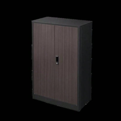 Metal Storage Cabinet with Locking Doors and Adjustable Shelf, Folding Filing Storage Cabinet, Folding Storage Locker Cabinet Home Office, School, Garage, Black