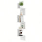 5 - layer white wall mounted corner stand/bookshelf