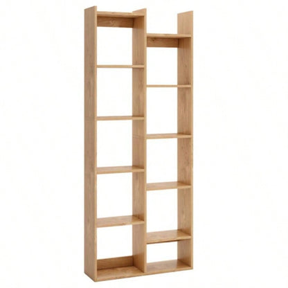 25.5x 8x 64 Wooden Bookcase with Anti - Tipping Kits - Natural