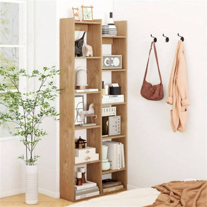 25.5x 8x 64 Wooden Bookcase with Anti - Tipping Kits - Natural